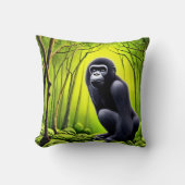 抽象芸術アートジャングルゴリラ クッション (正面)
