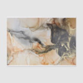 抽象芸術アートジュエルトーンシトラスブラック&金ゴールド 薄葉紙 (正面)