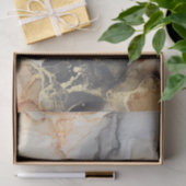 抽象芸術アートジュエルトーンシトラスブラック&金ゴールド 薄葉紙 (ギフト)