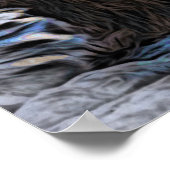 *~*抽象芸術アートスはっきりしたテリアLION AP23青 ポスター (角)