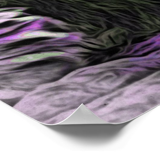 *~*抽象芸術アートスはっきりしたテリアLION AP23 Violet ポスター (角)