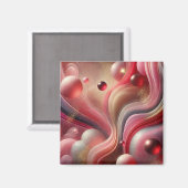 抽象芸術アートスクエアマグネット マグネット (正面/裏面)