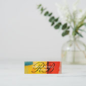 抽象芸術アートスクリプトモノグラムスキニー名刺 スキニー名刺 (スタンド正面)