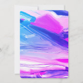 抽象芸術アートスターオブデイヴィッドカスタムバーバルミツワー 招待状 (裏面)