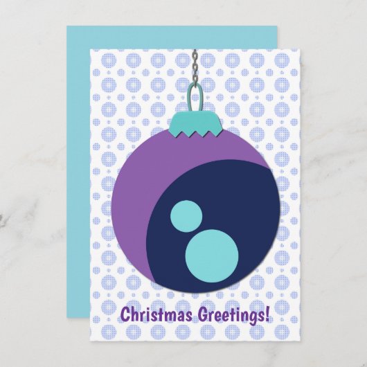 抽象芸術アートスノーマンクリスマスホリデーフラットカード サンキューカード (正面/裏面)