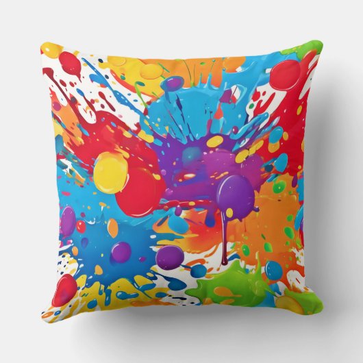 抽象芸術アートスプラッシュ クッション (裏面)