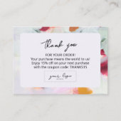 抽象芸術アートスモールビジネスカンパニーロゴブランディング 名刺 (正面)