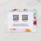 抽象芸術アートスモールビジネスカンパニーロゴブランディング 名刺 (裏面)