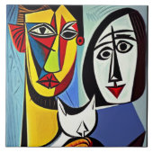 抽象芸術アートセラミックタイル タイル (正面)