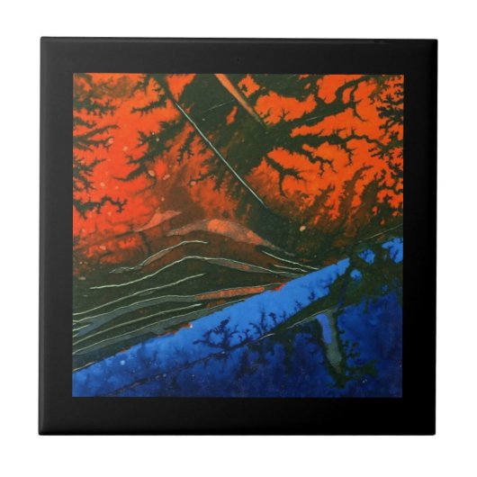 抽象芸術アートセラミックタイル タイル (正面)