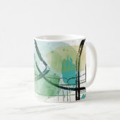 抽象芸術アートセラミックマモダング – コーヒーカップ11oz コーヒーマグカップ (正面右)