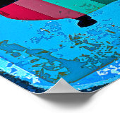 抽象芸術アートソーセージドッグダックスント ポスター (角)