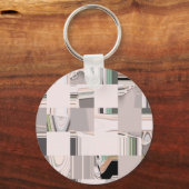 抽象芸術アートタイル キーホルダー (正面)