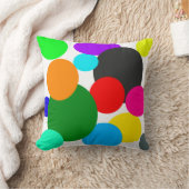 抽象芸術アートターコイズグリーンブルーホワイト クッション (ブランケット)