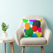 抽象芸術アートターコイズグリーンブルーホワイト クッション (椅子)