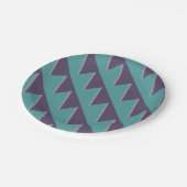 抽象芸術アートターコイズパープル ペーパープレート (アングル)