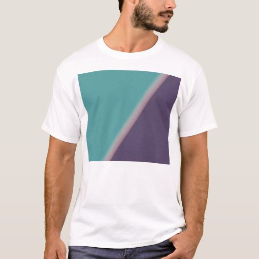 抽象芸術アートターコイズパープル Tシャツ (正面)
