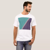 抽象芸術アートターコイズパープル Tシャツ (正面フル)