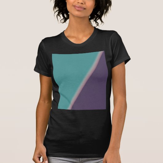 抽象芸術アートターコイズパープル Tシャツ (正面)