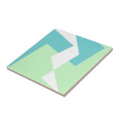 抽象芸術アートターコイズブルーグリーン タイル (側面)