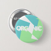 抽象芸術アートターコイズブルーグリーン 缶バッジ (正面&裏面)