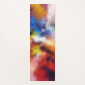 抽象芸術アートテンプレートレッドオレンジイエローブルー ヨガマット (正面)