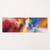 抽象芸術アートテンプレートレッドオレンジイエローブルー ヨガマット (正面(横))