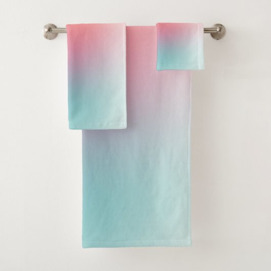 抽象芸術アートテンプレート赤イエローブルーグリーンカラー バスタオルセット (インサイチュ)