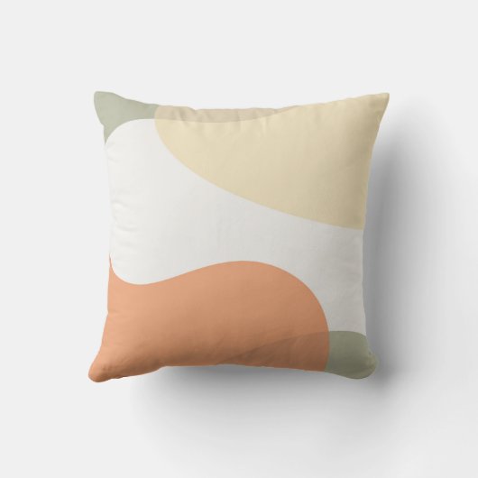 抽象芸術アートデザインオレンジ クッション (裏面)