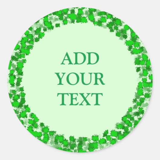 抽象芸術アートデザイングリーンフォージーズDIY ラウンドシール (正面)