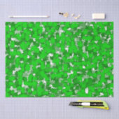 抽象芸術アートデザイン緑の葉 薄葉紙 (クラフト)