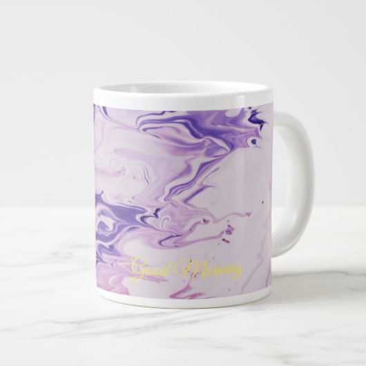抽象芸術アートデザイン飲み物用品 ジャンボコーヒーマグカップ (正面右)