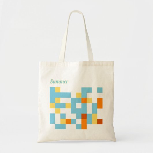 抽象芸術アートトートバッグ – 夏 トートバッグ (正面)