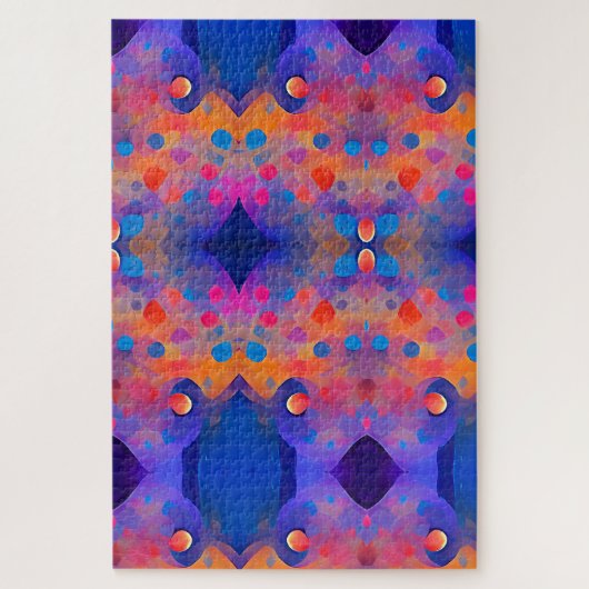 抽象芸術アートドットカラフル幾何学的1000+ピース ジグソーパズル (縦)