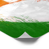 抽象芸術アートナンバー13ビリヤード球 ポスター (角)