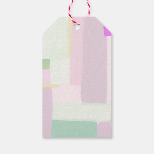 抽象芸術アートハッピーホリデーズクリスマスギフトラベル ギフトタグ (裏面)