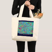 抽象芸術アートバッグ ラージトートバッグ (正面(商品))