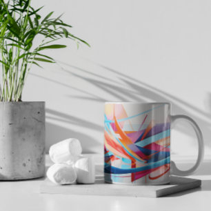 抽象芸術アートバージョン14マグカップ コーヒーマグカップ