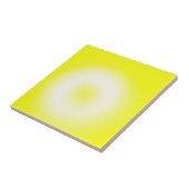 抽象芸術アートパステルイエローホワイト タイル (側面)