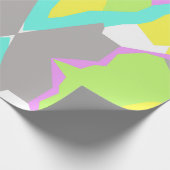 抽象芸術アートパステルコーラルピンクグレーパターン ラッピングペーパー (角)