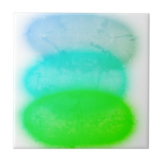 抽象芸術アートパステルターコイズカラー タイル (正面)