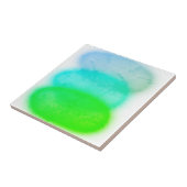 抽象芸術アートパステルターコイズカラー タイル (側面)