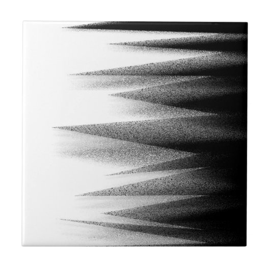 抽象芸術アートパステル白黒 はっきりした タイル (正面)