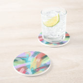 抽象芸術アートパステル コースター (側面)