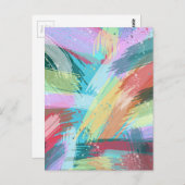 抽象芸術アートパステル ポストカード (正面/裏面)