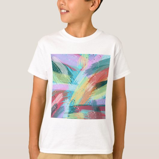 抽象芸術アートパステル Tシャツ (正面)