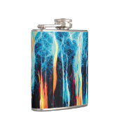 抽象芸術アートパターンレッド&ブルー電気エネルギー フラスク (右)