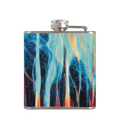 抽象芸術アートパターンレッド&ブルー電気エネルギー フラスク (裏面)