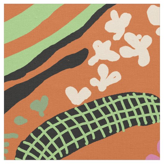 抽象芸術アートパンティング ファブリック (クローズアップ)