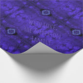 抽象芸術アートパープルジオメトリパターンダイヤモンド ラッピングペーパー (角)